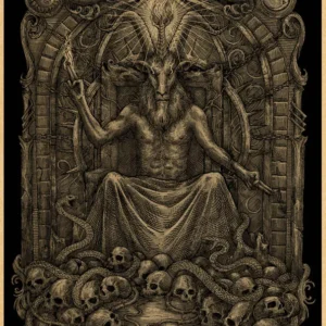 Plakat w stylu retro horror Czarny