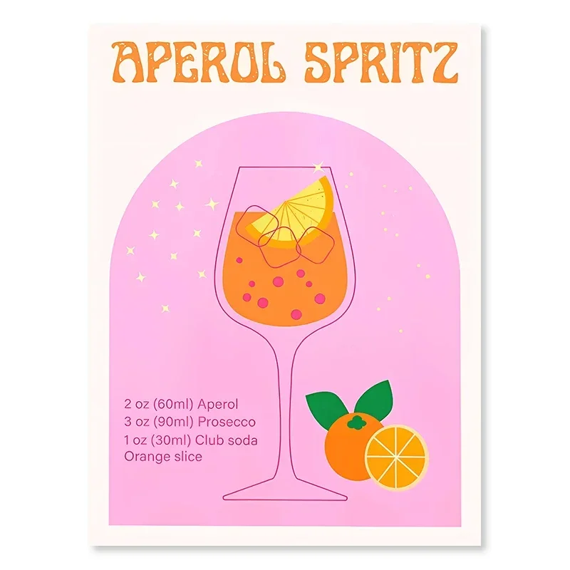 Plakat retro koktajle truskawka i cytryna Czerwony