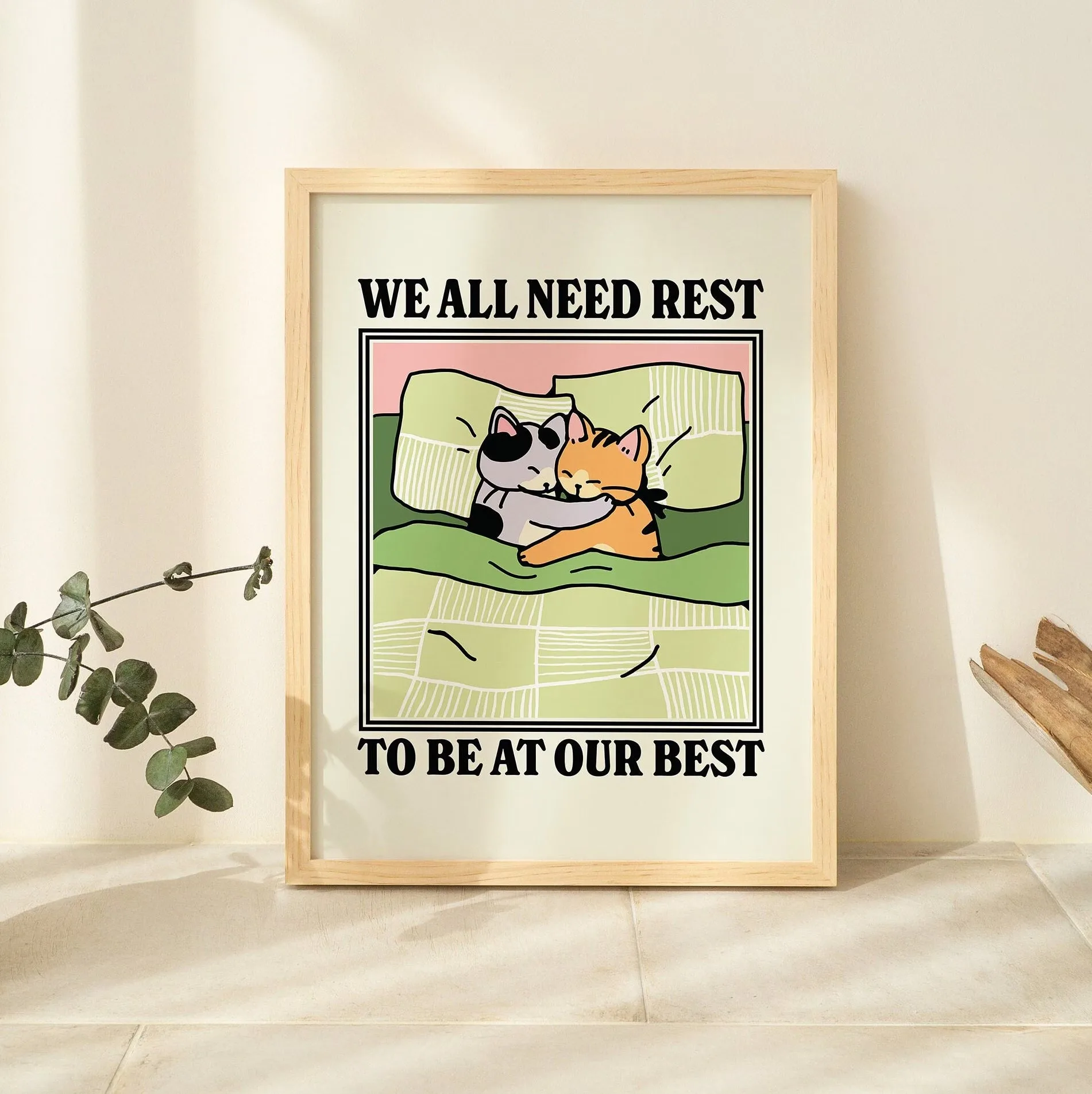 Kot pijący espresso - plakat retro Wzór 8