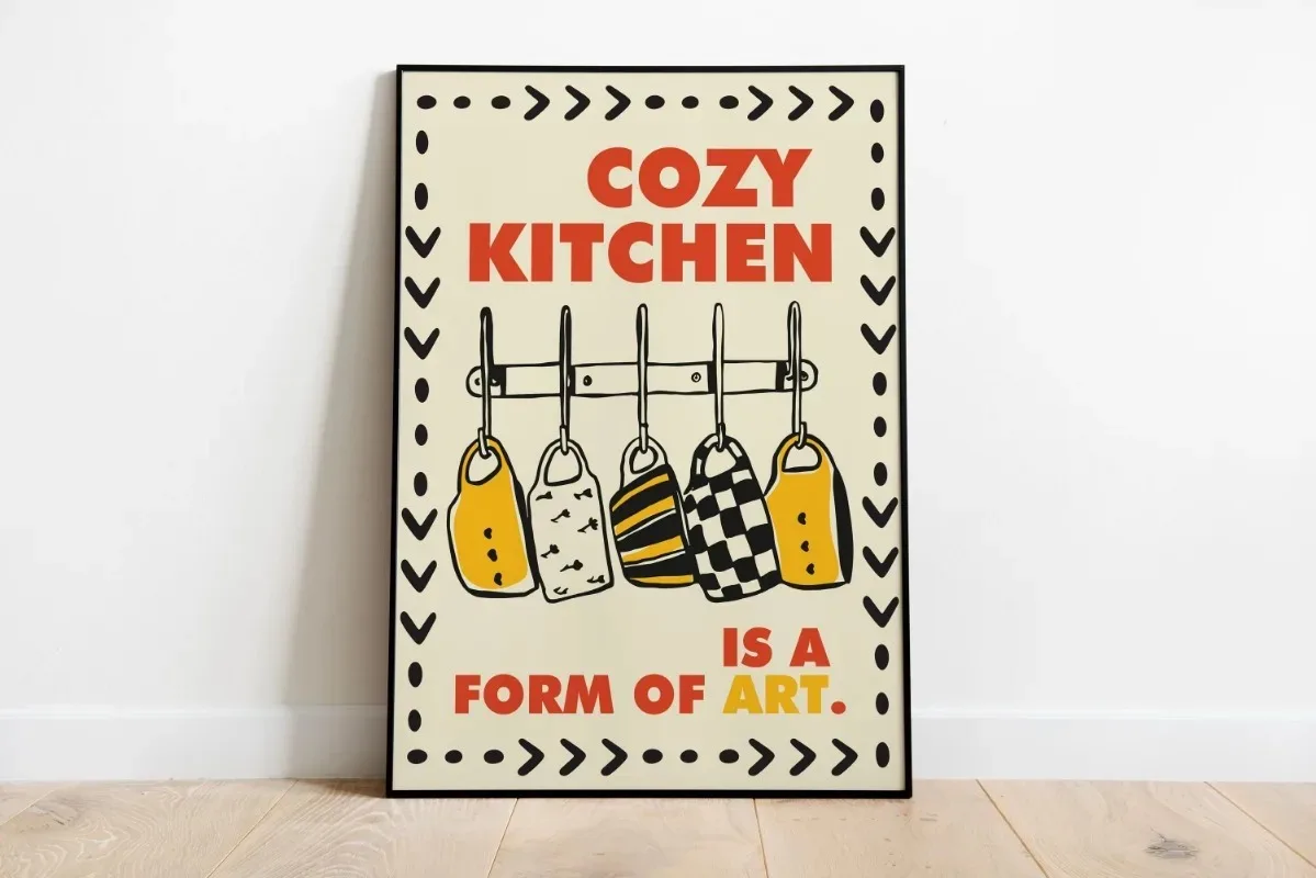 Retro plakat kulinarny do kuchni Wzór 1