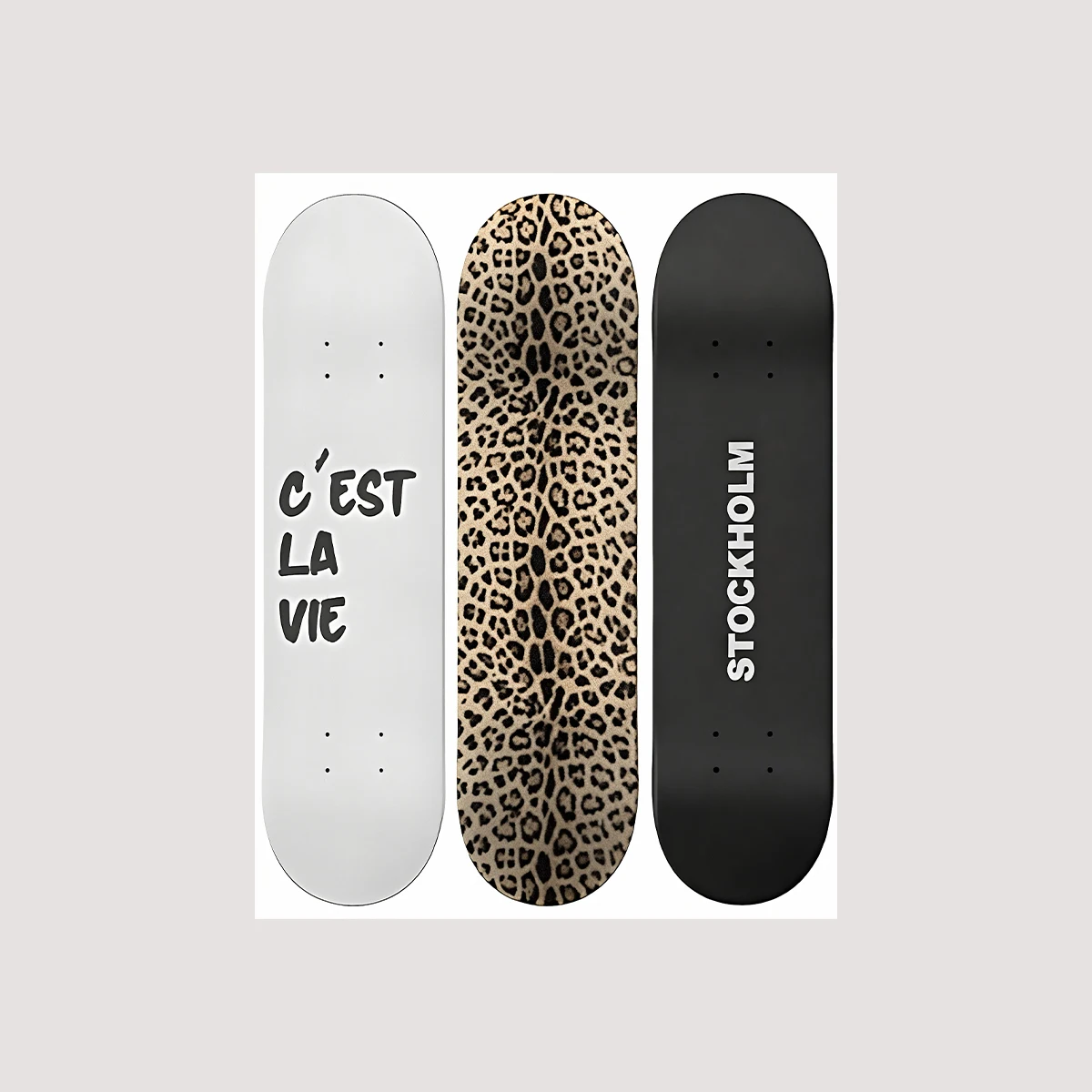 Plakat retro leopard cętki abstrakcja Y2K Czarny