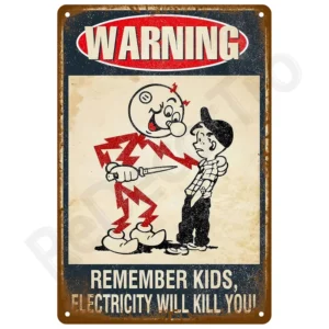 Plakat retro - metalowy szyld vintage Wzór 1