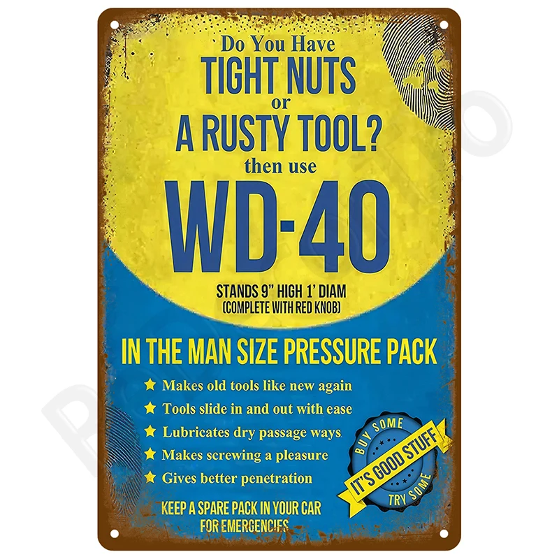 Plakat retro - metalowy szyld vintage Wzór 8
