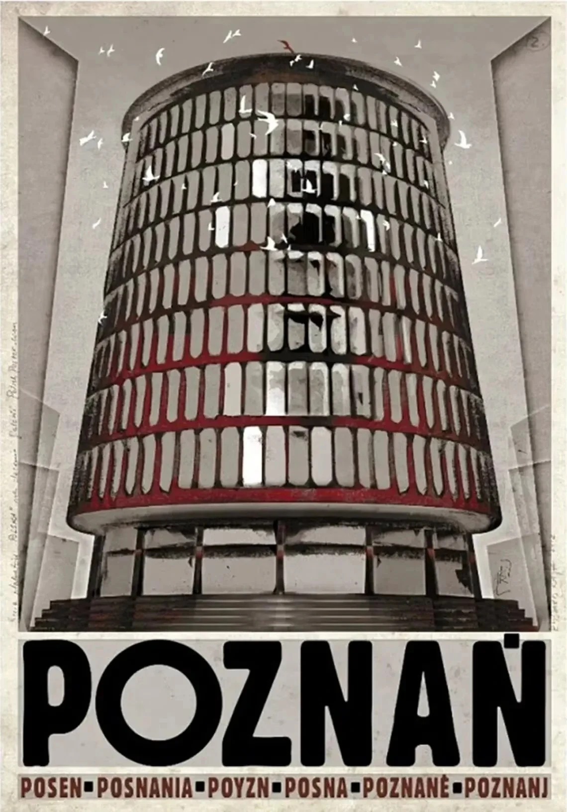 Plakat retro polskie miasta - Biebrza, Solina, Zakopane Złoto