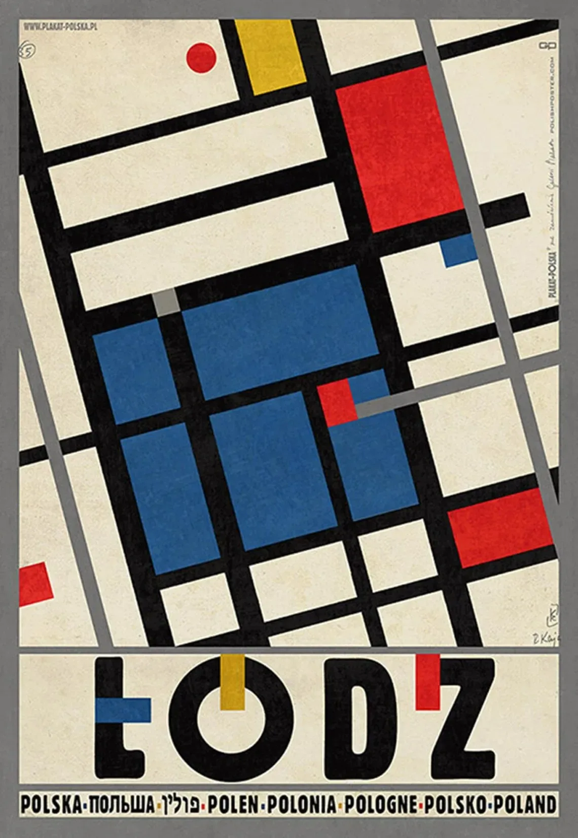 Plakat retro - polskie regiony Wzór 2