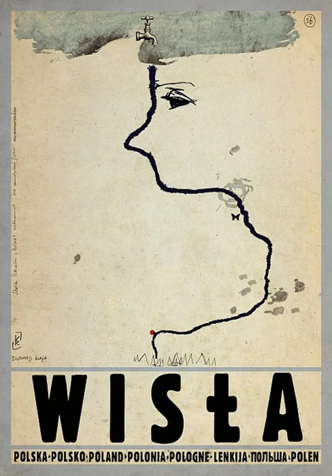 Plakat retro – polskie regiony Wzór 9