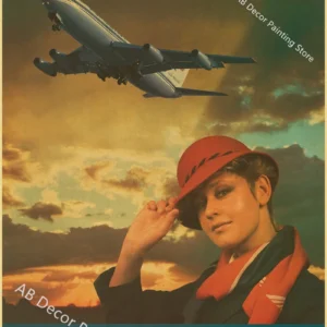 Plakat retro w stylu radzieckim - wydruk A3 i A4 Wzór 1