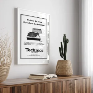 Plakat retro - winylowa płyta i gramofon Wzór 1