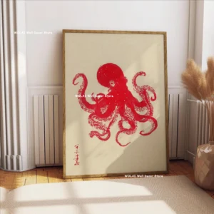 Plakat retro - Żaba paląca papierosa Różowy
