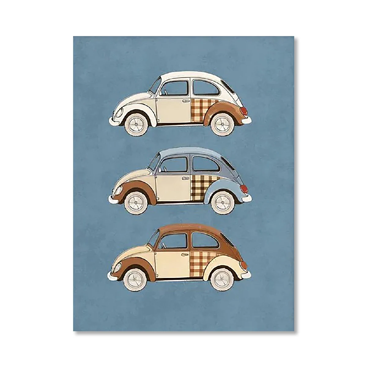 Plakat retro zwierzęta leśne na deskorolce Czarny