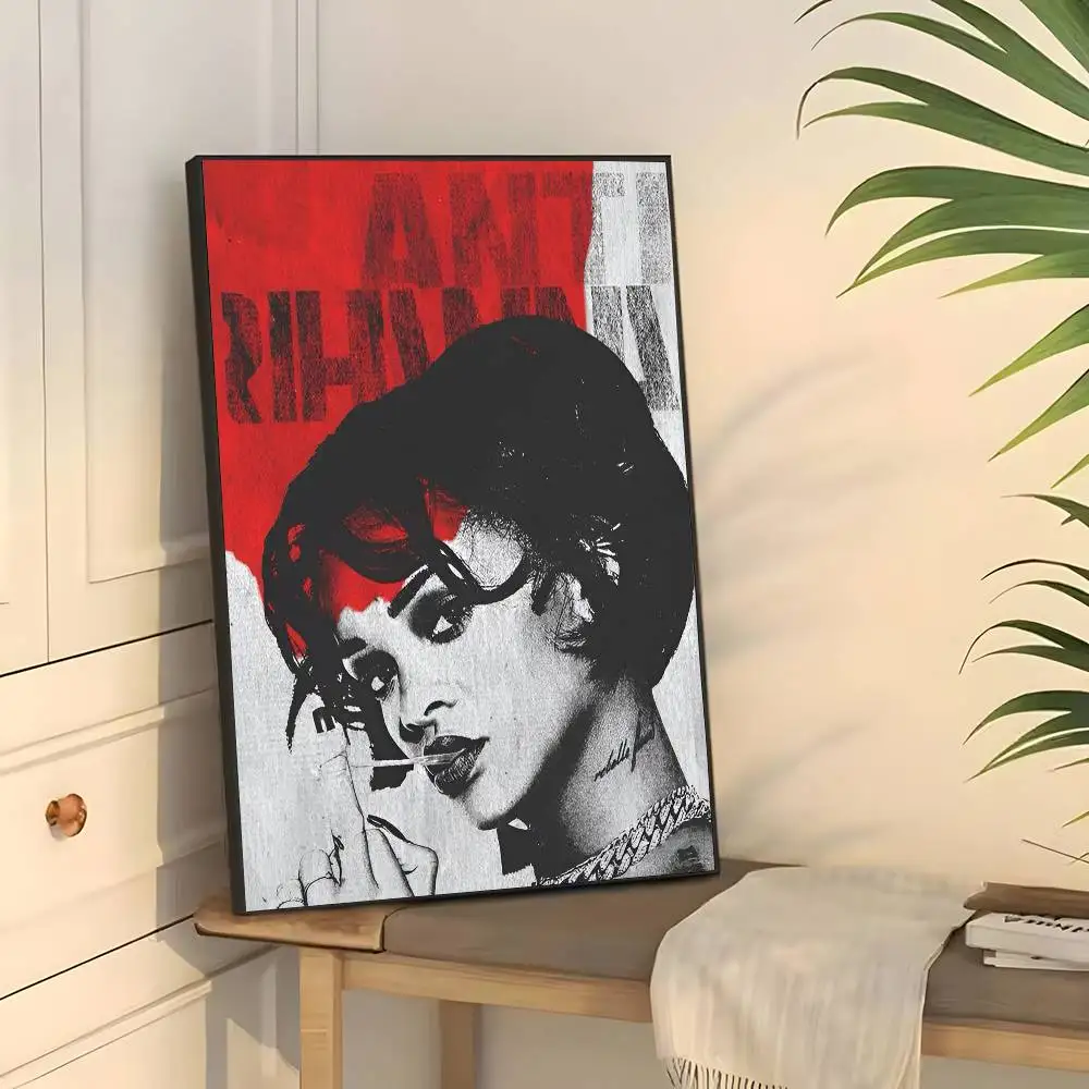 Plakat Rihanna - artystyczny portret w stylu anime Wzór 3