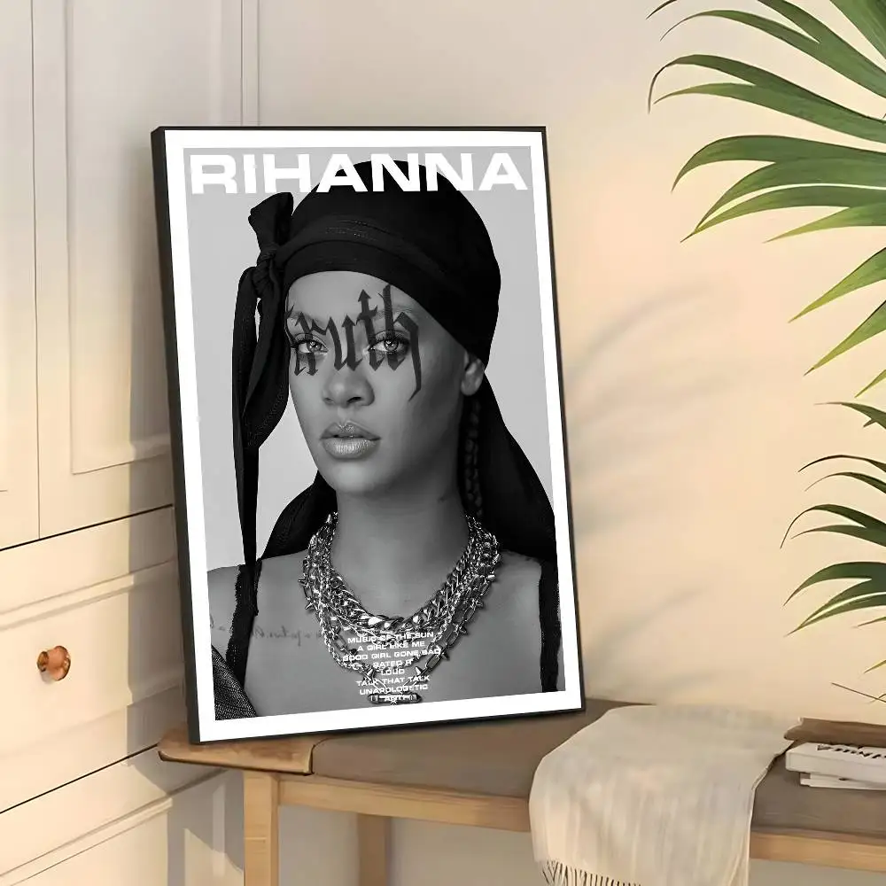 Plakat Rihanna - artystyczny portret w stylu anime Wzór 6