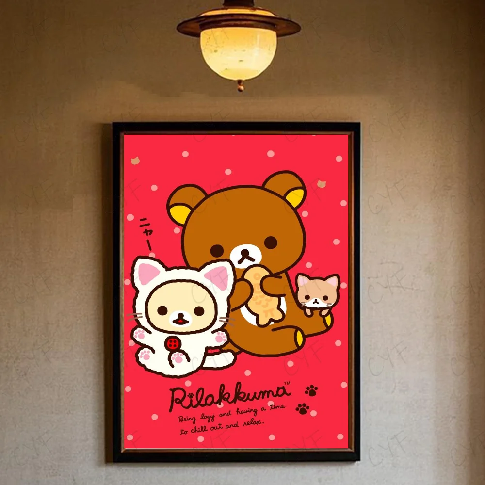 Plakat Rilakkuma uroczy miś kawaii Wzór 1