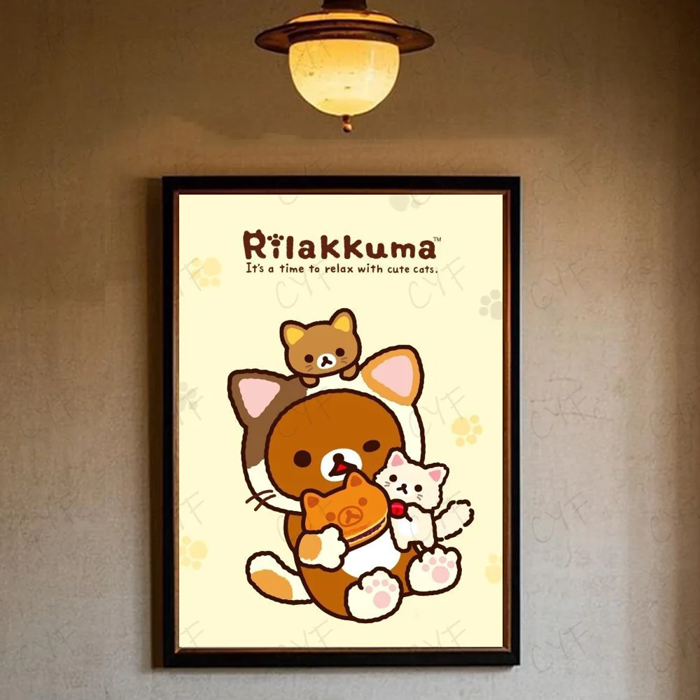 Plakat Rilakkuma uroczy miś kawaii Wzór 3