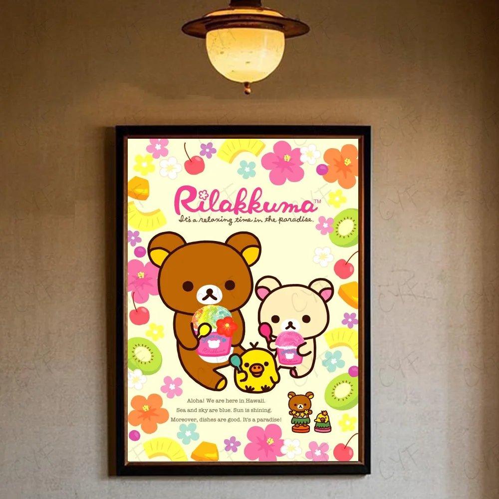 Plakat Rilakkuma uroczy miś kawaii Wzór 7