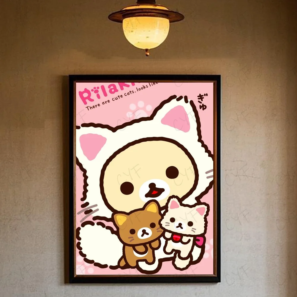 Plakat Rilakkuma uroczy miś kawaii Wzór 8