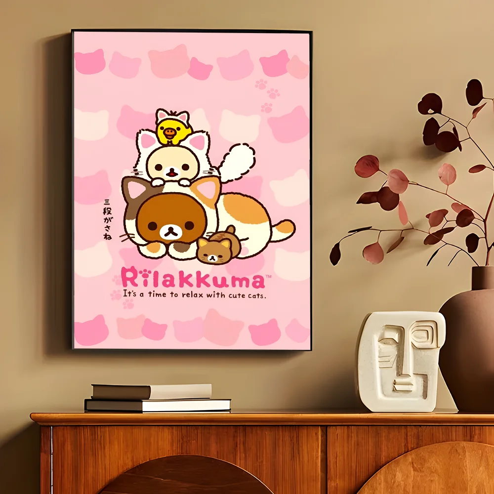 Plakat Rilakkuma w stylu anime kawaii Wzór 1