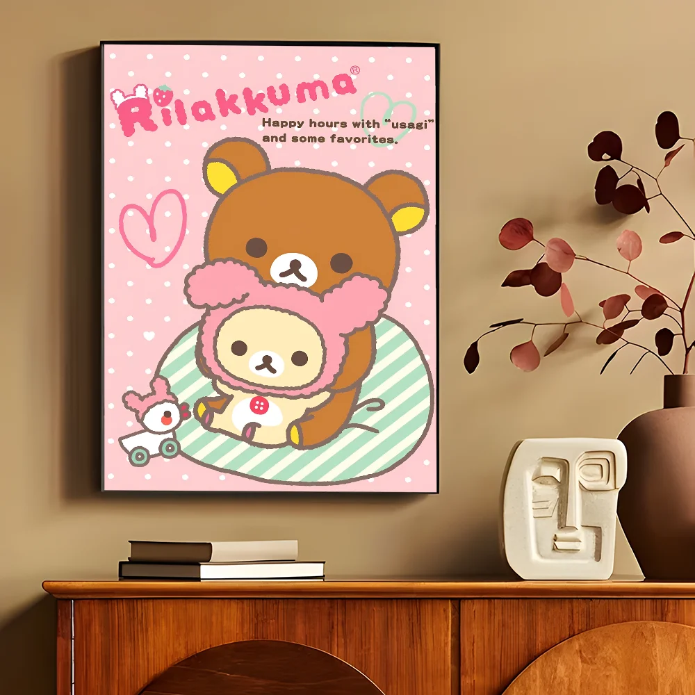 Plakat Rilakkuma w stylu anime kawaii Wzór 2