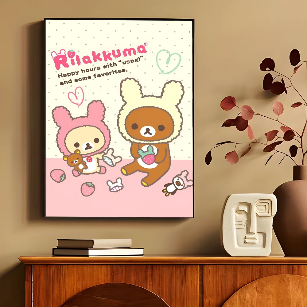Plakat Rilakkuma w stylu anime kawaii Wzór 3
