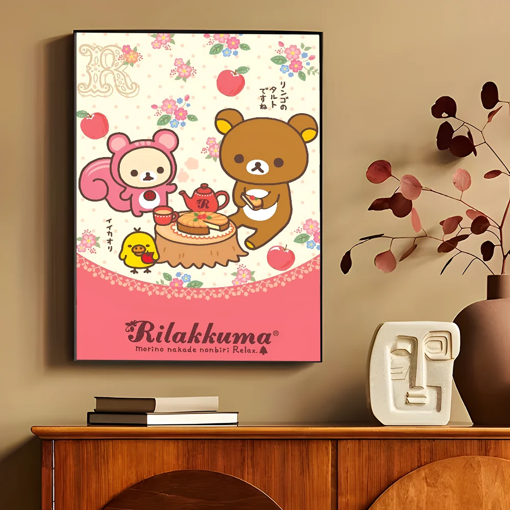 Plakat Rilakkuma w stylu anime kawaii Wzór 4