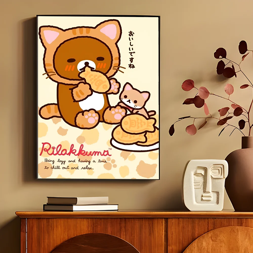 Plakat Rilakkuma w stylu anime kawaii Wzór 5