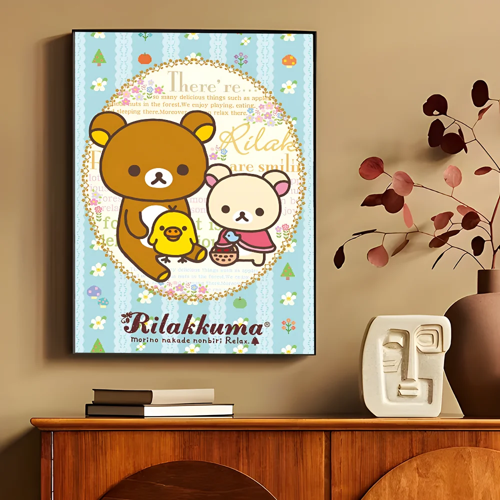 Plakat Rilakkuma w stylu anime kawaii Wzór 6