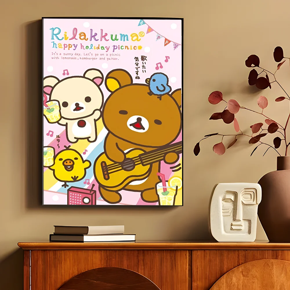 Plakat Rilakkuma w stylu anime kawaii Wzór 7