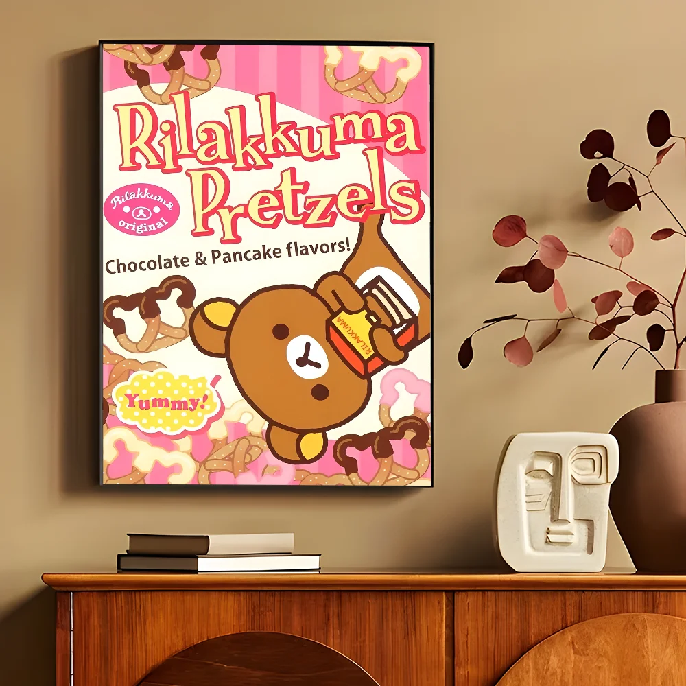 Plakat Rilakkuma w stylu anime kawaii Wzór 8
