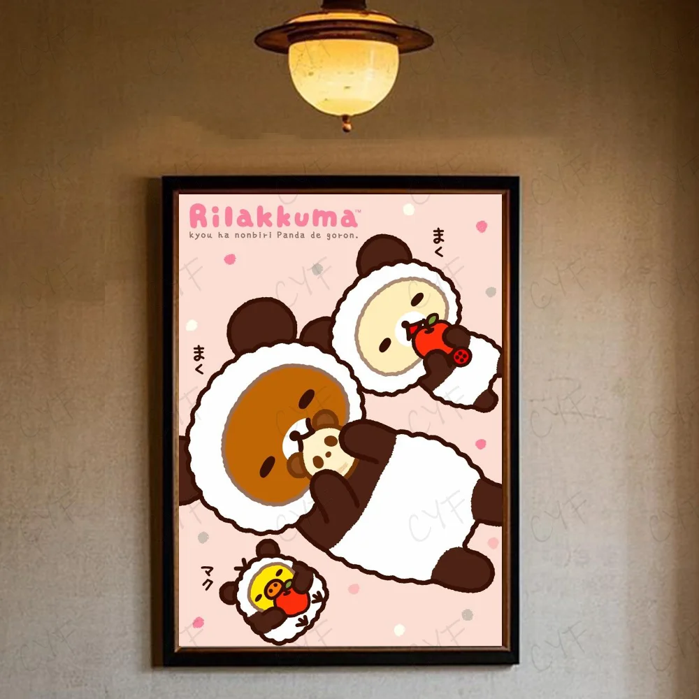Plakat Rilakkuma uroczy miś Brązowy
