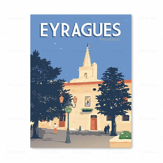 Plakat Riwiera Francuska Prowansja Wzór 3