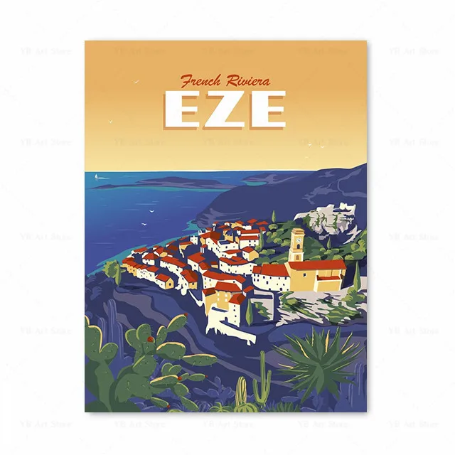 Plakat Riwiera Francuska Prowansja Wzór 4