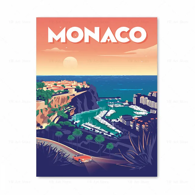 Plakat Riwiera Francuska Prowansja Wzór 5