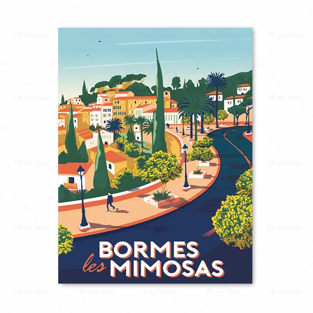 Plakat Riwiera Francuska Prowansja Wzór 8