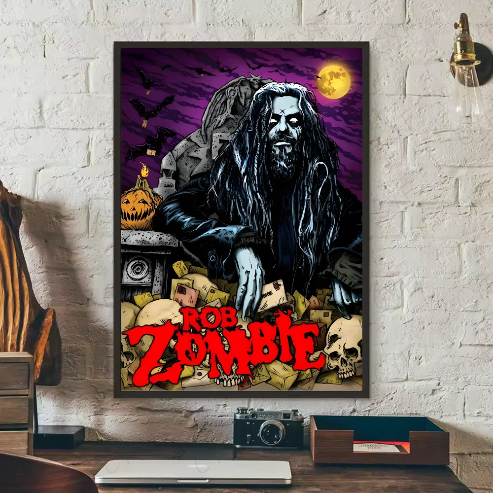 Plakat Rob Zombie - muzyka rockowa żółty