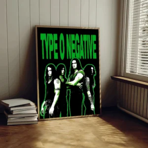 Plakat rockowy - samoprzylepna naklejka scienna Złoto
