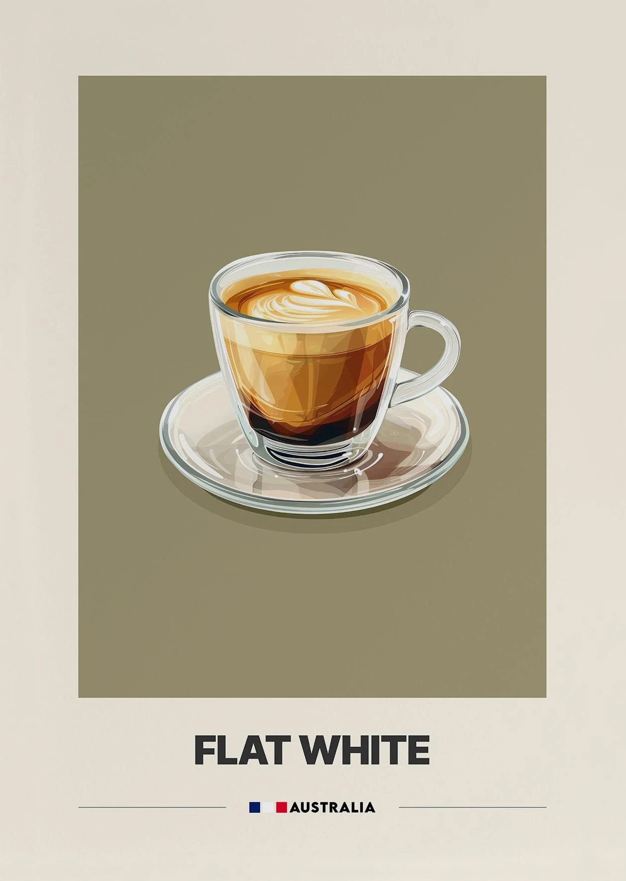 Plakat rodzaje kawy minimalistyczny Wielo