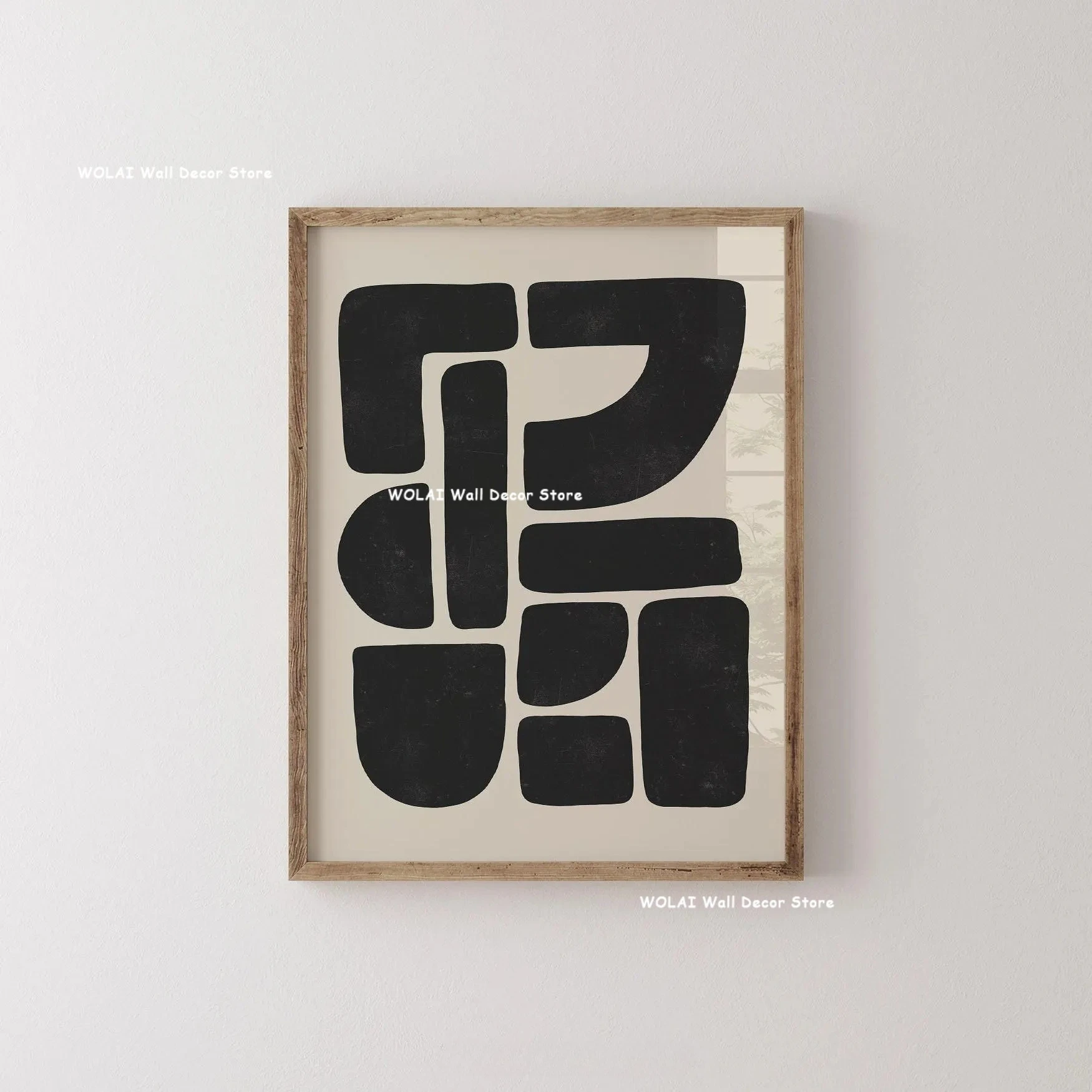 Plakat roślinny mid-century - botaniczne linie Jasny