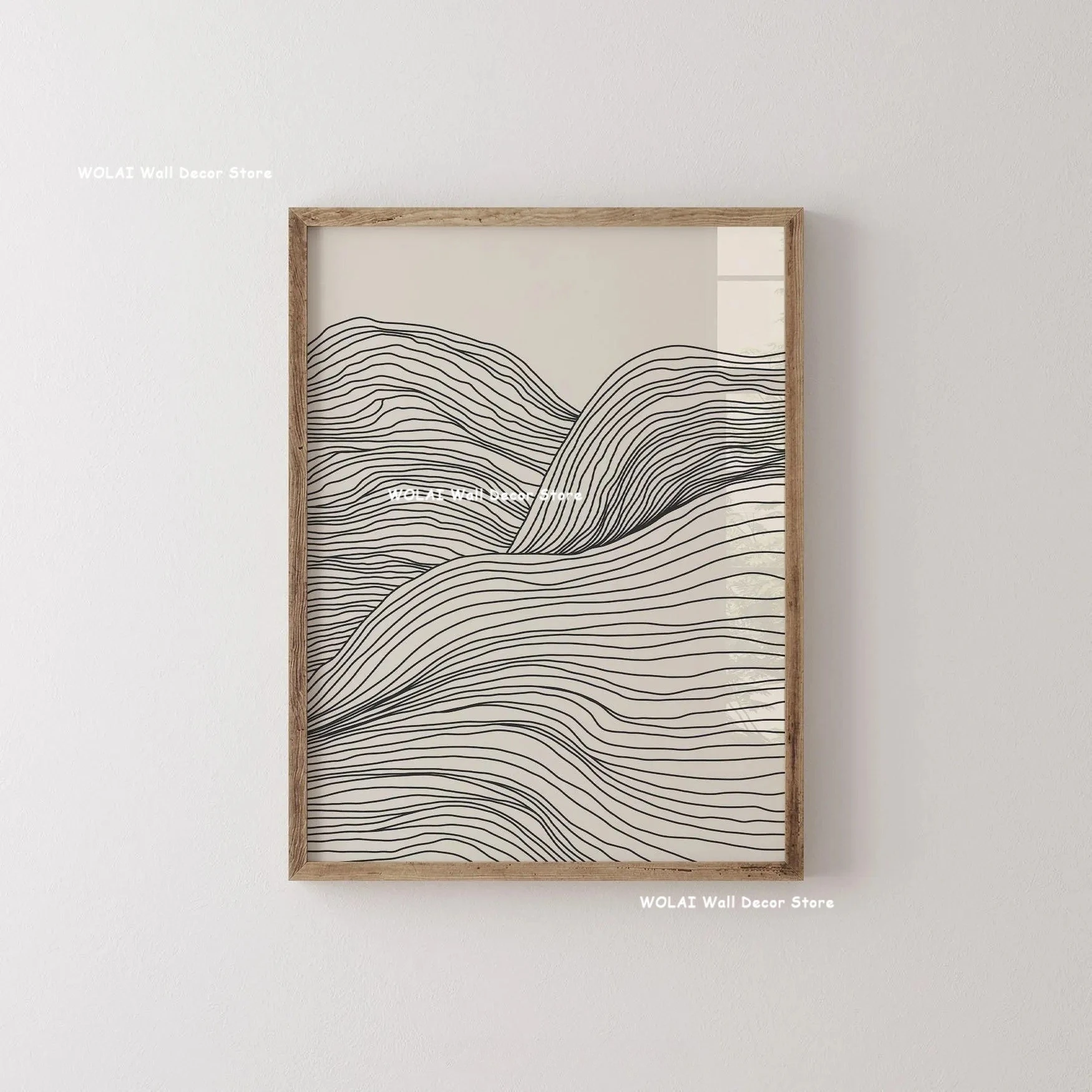 Plakat roślinny mid-century - botaniczne linie Wielo