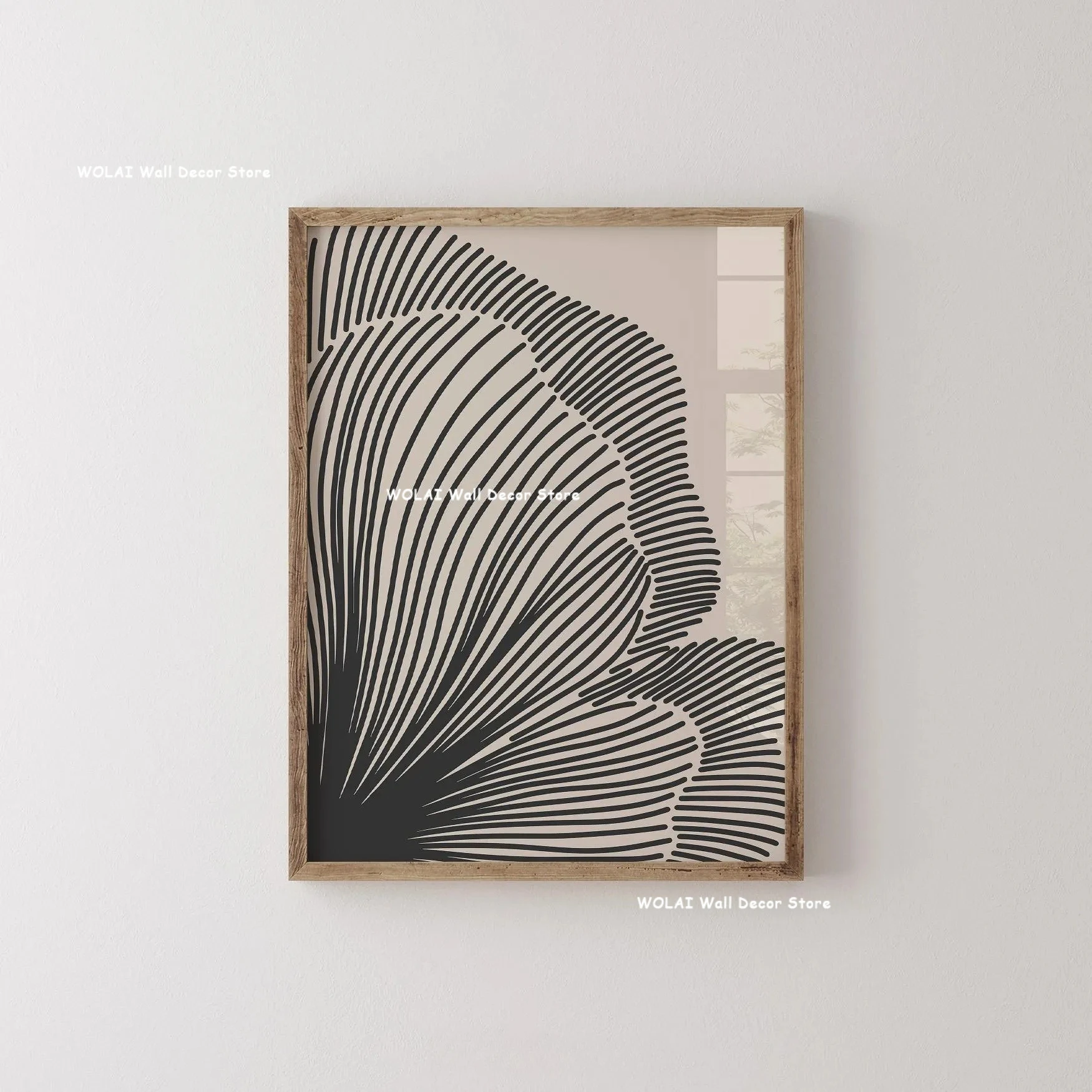 Plakat roślinny mid-century - botaniczne linie Złoto
