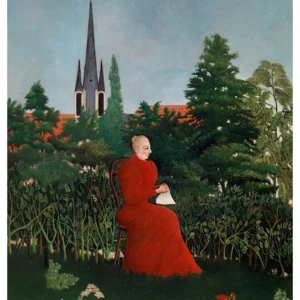 Henri Rousseau – egzotyczna dżungla, plakat na płótnie Wzór 1