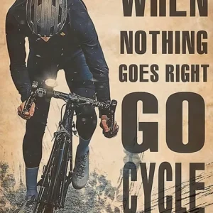 Plakat Rower Vintage z Cytatem Motywacyjnym Wzór 1