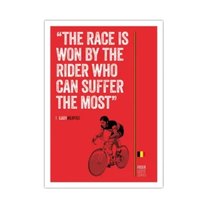 Plakat rowerowy z motywacyjnym cytatem Wzór 1