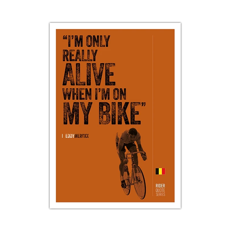 Plakat rowerowy z motywacyjnym cytatem Wzór 8