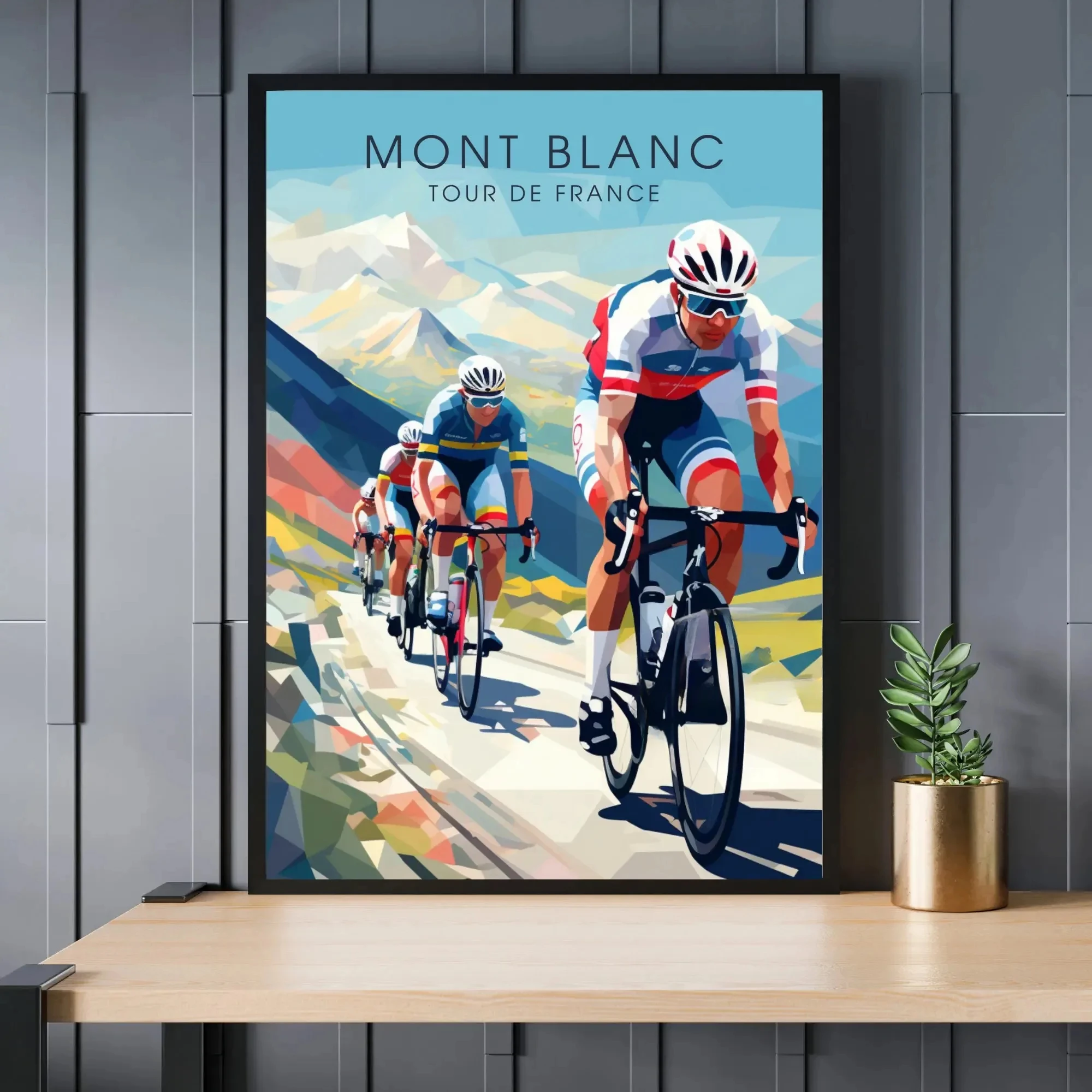 Plakat rowerowy Tour de France Alpe d'Huez Fioletowy/фиолетовый