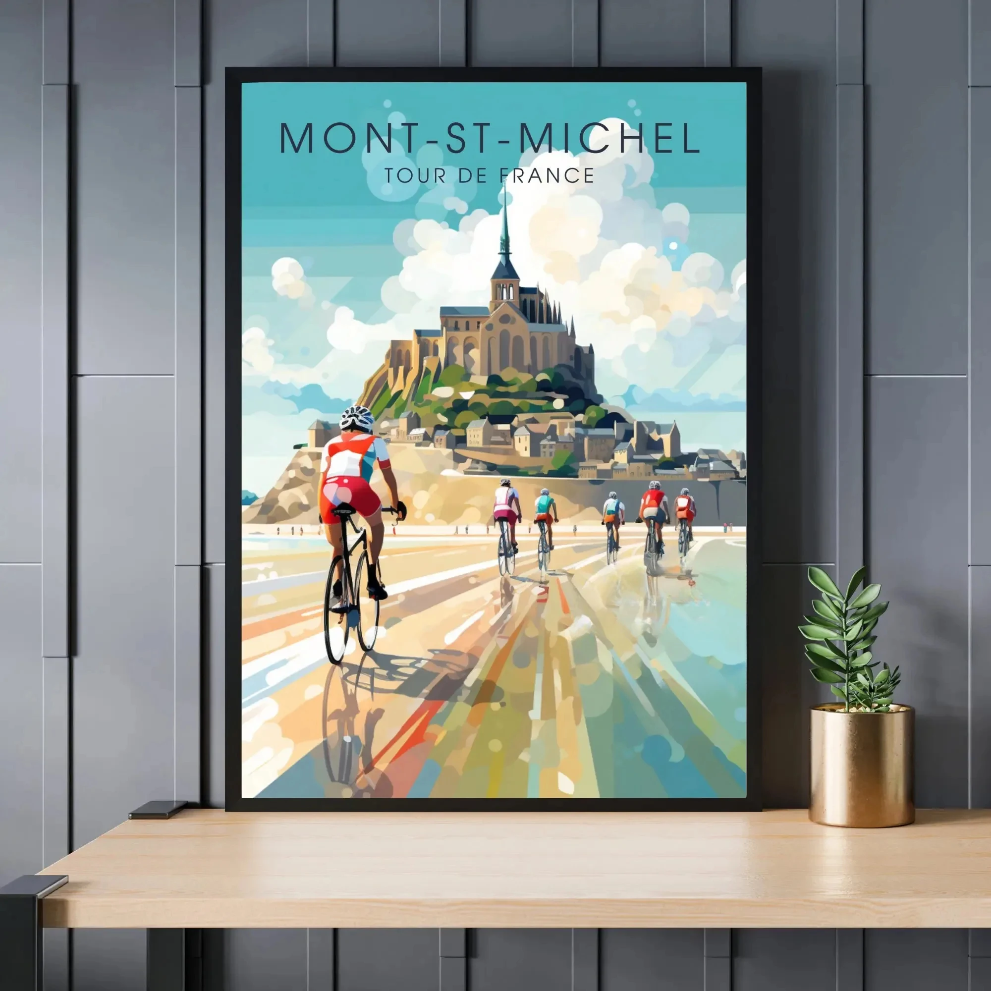 Plakat rowerowy Tour de France Alpe d'Huez Wielo