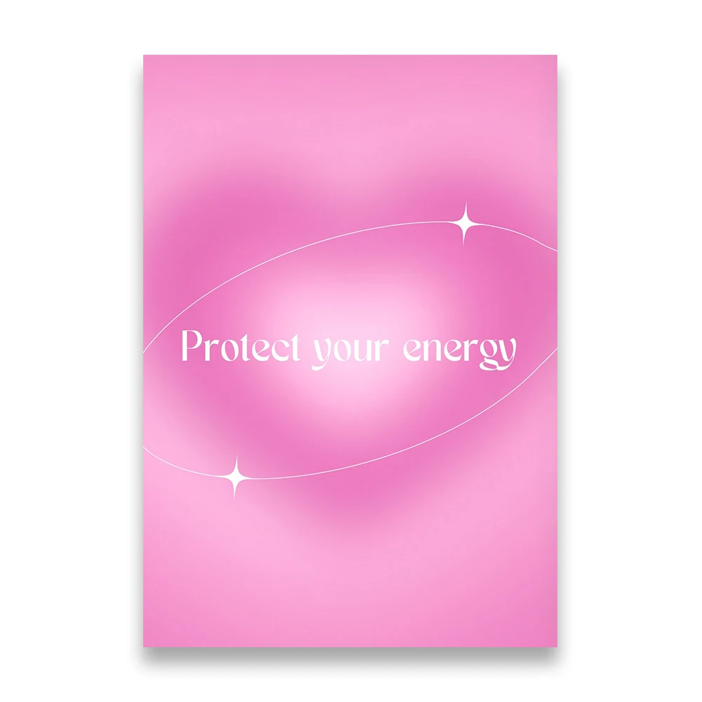 Plakat Różowa Aura Gradient Afirmacja Wzór 1