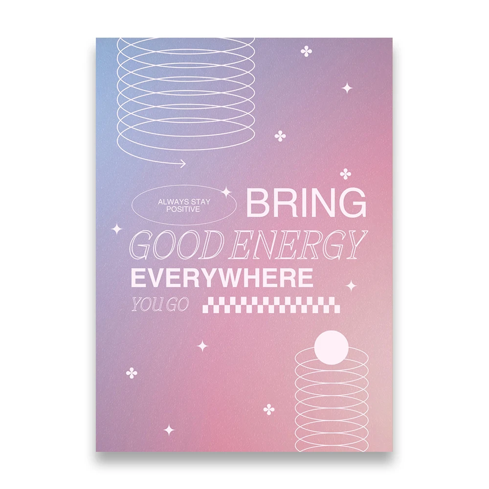 Plakat Różowa Aura Gradient Afirmacja Wzór 2