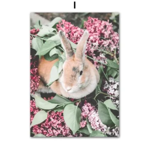 Plakat z różowymi kwiatami sakury Wzór 1
