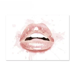 Plakat różowy makijaż i perfumy glamour Fioletowy/фиолетовый