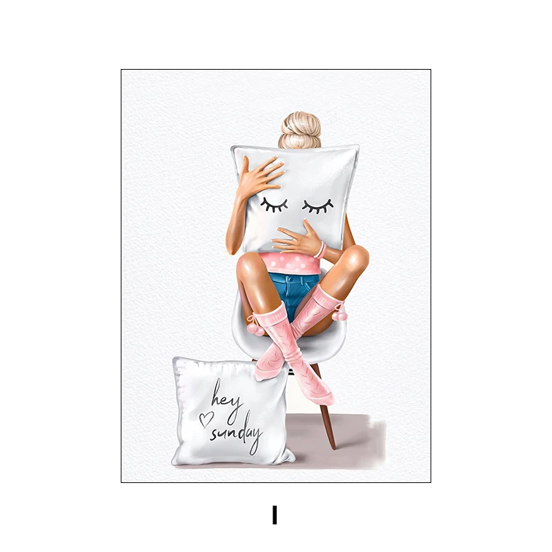 Plakat różowy makijaż i perfumy glamour Granatowy